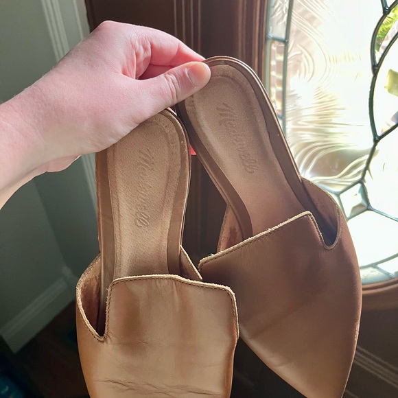 Madewell Tan Leather Pointed-Toe Sandals Size 9.5 - Picture 2 of 7